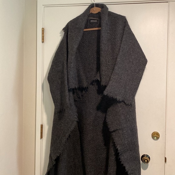 Giorgio Armani a Milano - borgonuovo 21 tweed sweater coat, charcoal, size XS/S - Picture 3 of 8